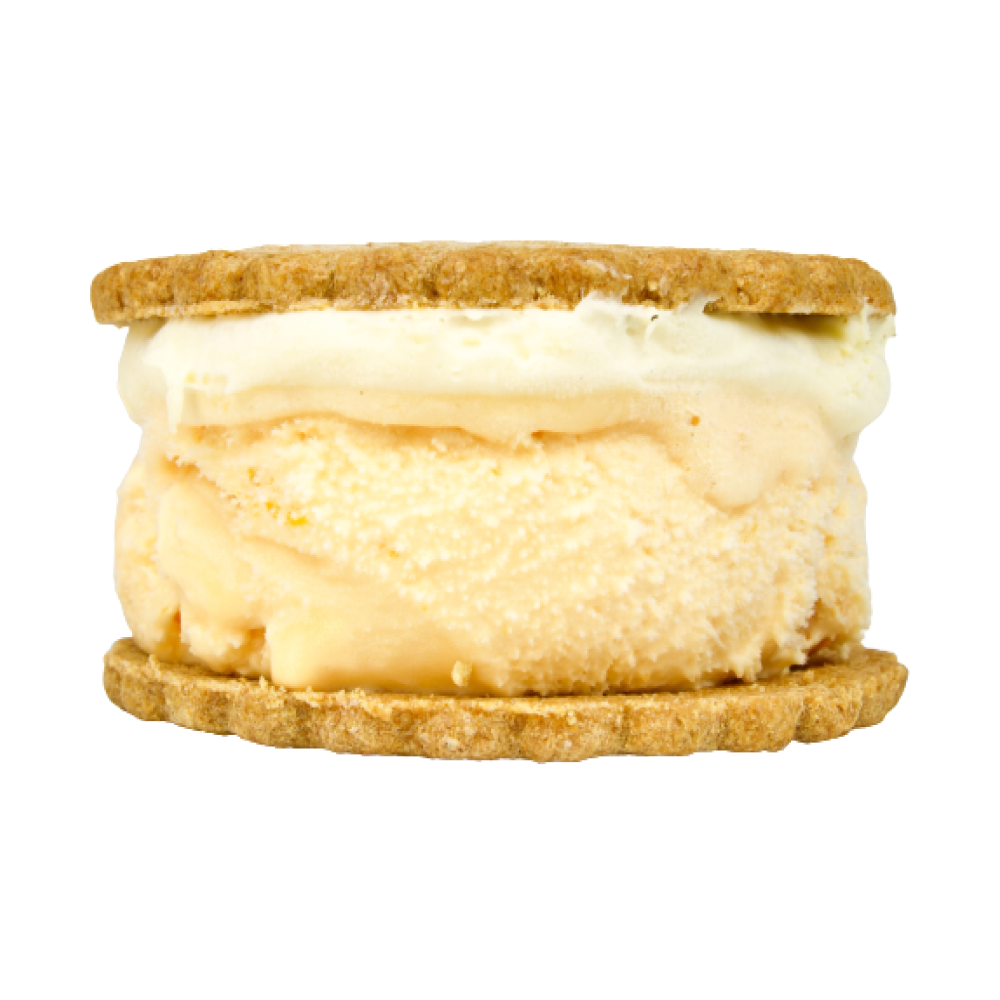 Savor Peaches 'N' Cream Perfection - Gourmet Ice Cream Sandwich